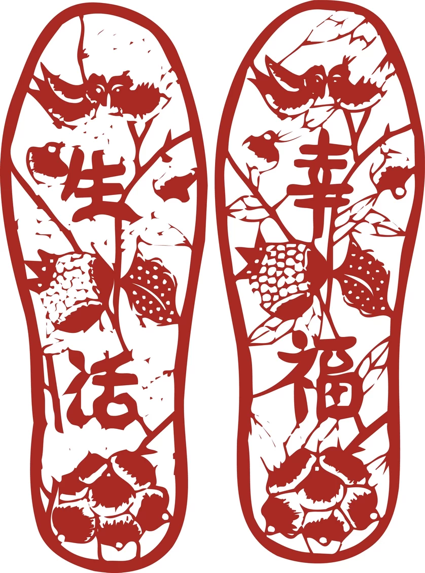 中国风中式传统喜庆民俗人物动物窗花剪纸插画边框AI矢量PNG素材【968】